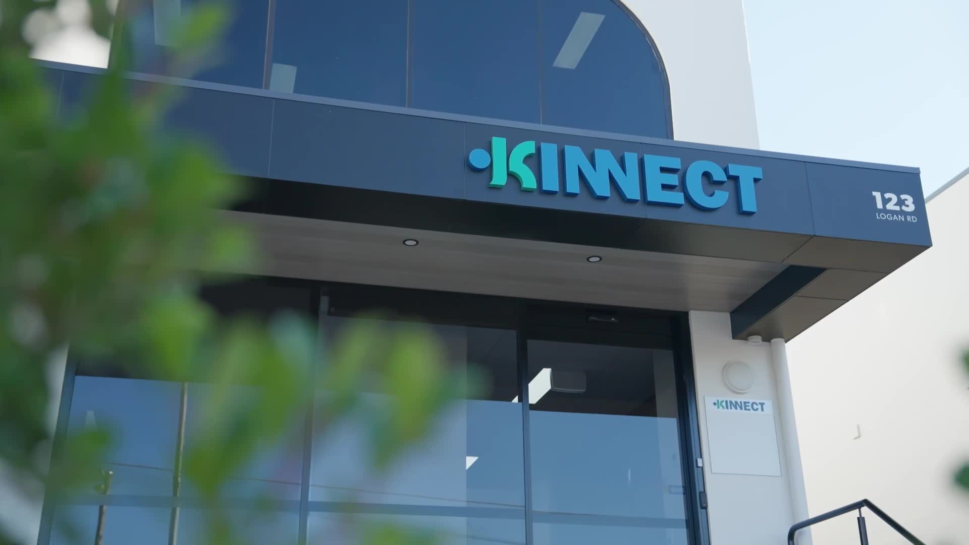 The entrance of the KINNECT Woolloongabba clinic at Suite 101, 123 Logan Road