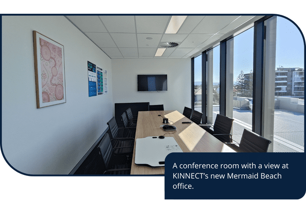 Conference Room at Kinnect's new Mermaid Beach office