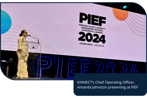 KINNECT's Chief Operating Officer Amanda Johnston presenting at PIEF 2024 